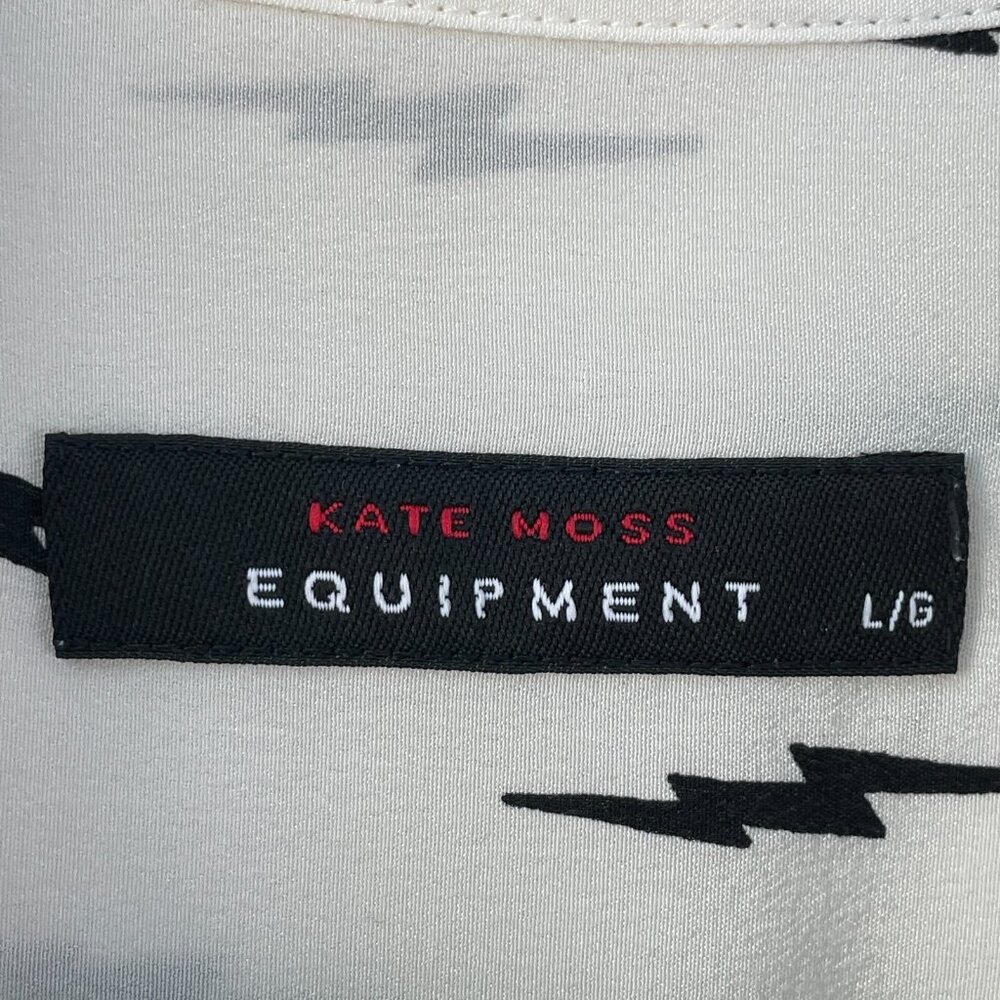 Equipment X Kate Moss Womens Large Slim Signature Button Up 100% Silk Blouse Top - Picture 7 of 12